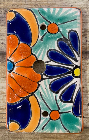 Mexican Talavera Cable Switch Plates TCSP020