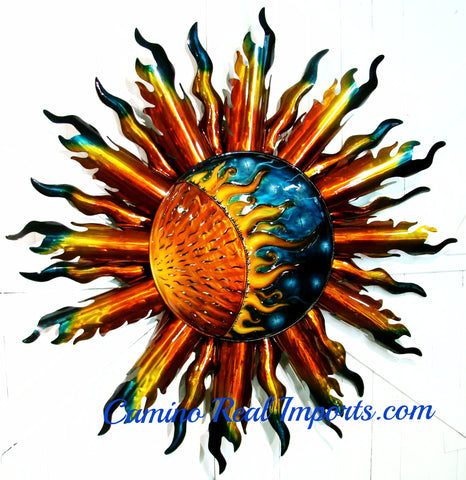 Extra Large Sun Wall Decor  Metal  Hand Made  Caminorealimports.com