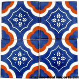 Hand Painted Mexican Tile 4"x4" Caminorealimports.com