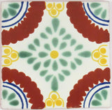 Hand Painted Mexican Tile 4"x4" Caminorealimports.com