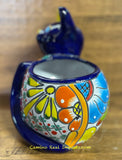 TALAVERA CAT FLOWER POT PLANTER TCTP011