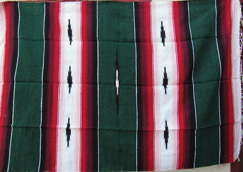 MEXICAN BLANKET XL 4.5' X 6.5' green