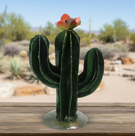 Painted Metal Cactus Yard Decor MCS001