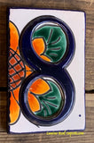 Talavera Tile House Numbers Sunflower Design