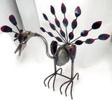Metal Rock Rocking Peacock Yard Garden Ornament MTPCS004