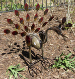 Metal Rock Rocking Peacock Yard Garden Ornament MTPCS005