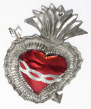 6" Wall Hanging Hand Punched Tin Sacred Heart TSH002