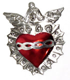 6" Wall Ornament Hand Punched Tin Sacred Heart TSH004