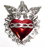 6" Wall Ornament Hand Punched Tin Sacred Heart TSH004