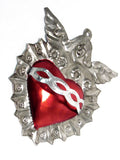 6" Wall Ornament Hand Punched Tin Sacred Heart TSH004