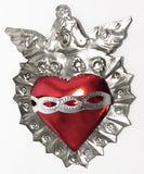 6" Wall Ornament Hand Punched Tin Sacred Heart TSH004