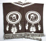 Wool Hoodie Poncho Dream Catcher WOLF - ONE SIZE FITS ALL Serape Gaban GAW002