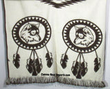 Wool Hoodie Poncho Dream Catcher WOLF - ONE SIZE FITS ALL Serape Gaban GAW002