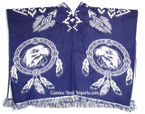 Wool Hoodie Poncho Dream Catcher EAGLE - ONE SIZE FITS ALL Serape Gaban GAE011