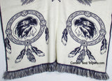 Wool Hoodie Poncho Dream Catcher EAGLE - ONE SIZE FITS ALL Serape Gaban GAE011