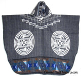 Wool Hoodie Poncho - ONE SIZE FITS ALL Serape Gaban GAE024