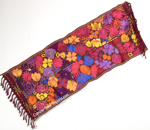 Guatemala Floral Embroidered Table Runner GFR004