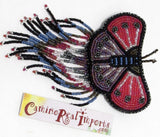 BUTTERFLY BEADED HAIR BARRETTE GHB001