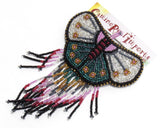 BUTTERFLY BEADED HAIR BARRETTE GHB008