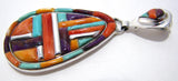 Sterling Silver Multi Stones Pendant TSC032