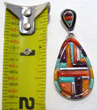 Sterling Silver Multi Stones Pendant TSC032