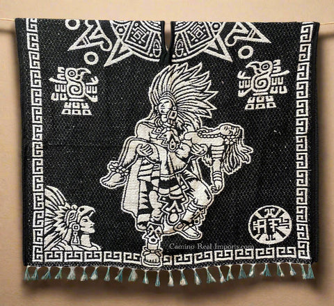 Mexican Poncho Aztec Warrior GA035