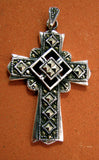 Marcasite Cross Silver Pendant TSC006