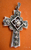 Marcasite Cross Silver Pendant TSC006
