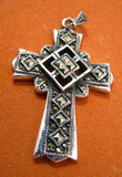 Marcasite Cross Silver Pendant TSC006