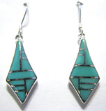 Sterling Silver Turquoise Inlay Earrings TSC020