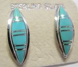 Turquoise Earrings Sterling Silver TSC017