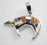 Bear Sterling Silver Pendant with Multi stones TSC053