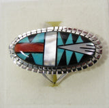 Multi Stone Ring Sterling Silver   size 8 TSC043