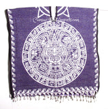 Mexican Poncho Aztec Calendar Gabon CaminoRealImports.com