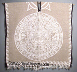 Mexican Poncho Aztec Calendar Gabon CaminoRealImports.com