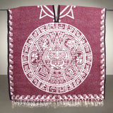 Mexican Poncho Aztec Calendar Gabon CaminoRealImports.com