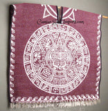 Mexican Poncho Aztec Calendar Gabon CaminoRealImports.com