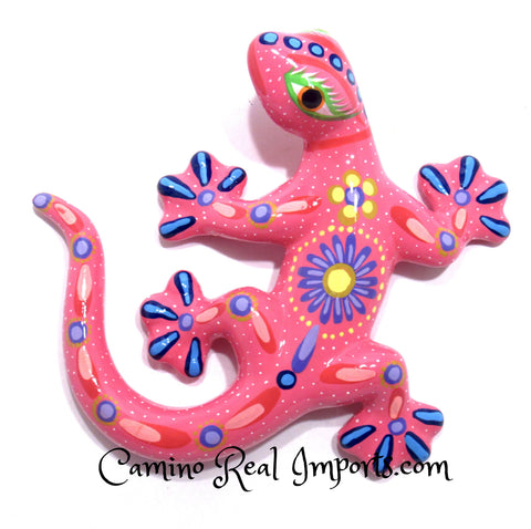 Hand Painted Clay Gecko Lizard CaminoRealImports.com