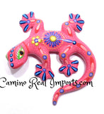 Hand Painted Clay Gecko Lizard CaminoRealImports.com