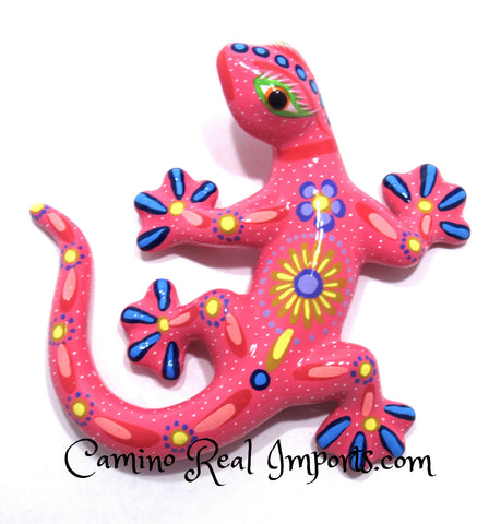 Hand Painted Clay Gecko Lizard CaminoRealImports.com