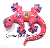 Hand Painted Clay Gecko Lizard CaminoRealImports.com