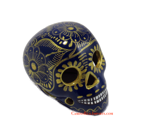 Day Of The Dead Hand Painted 3'' Skull MCSSM010