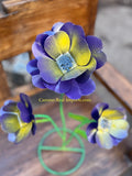 Yard Art Metal Flowers Sculpture 22"  MFLWRMS001