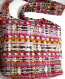 GUATEMALA PURSE HAND EMBROIDERED FLOWERS HOBO BAG X-LARGE GPL017