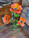 Yard Art Metal Flowers Sculpture 22"  MFLWRMS002