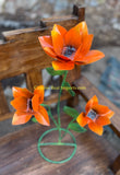 Yard Art Metal Flowers Sculpture 22"  MFLWRMS002