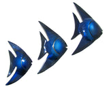SET OF 3 FISH METAL ART WALL HANGING ABC001