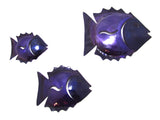 SET OF 3 FISH METAL ART WALL HANGING ABC002