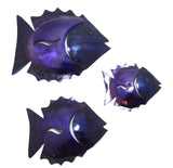 SET OF 3 FISH METAL ART WALL HANGING ABC002
