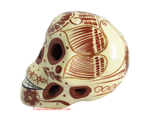 DAY OF THE DEAD HAND PAINTED SKULL MCS002